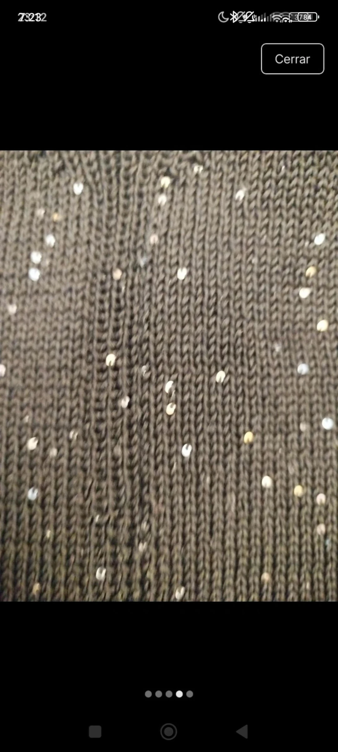 Vestido negro de punto con lentejuelas t.l. mango. Sin estrenar – photo 5